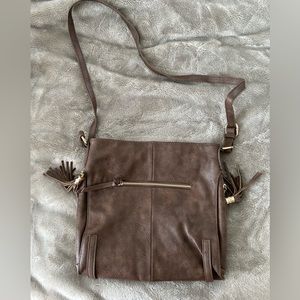 Brown crossbody satchel